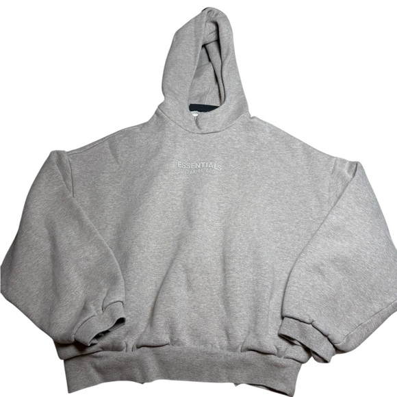 Fear of God ESSENTIALS Hoodie XXS Gray Oversized Pullover - Picture 1 of 5